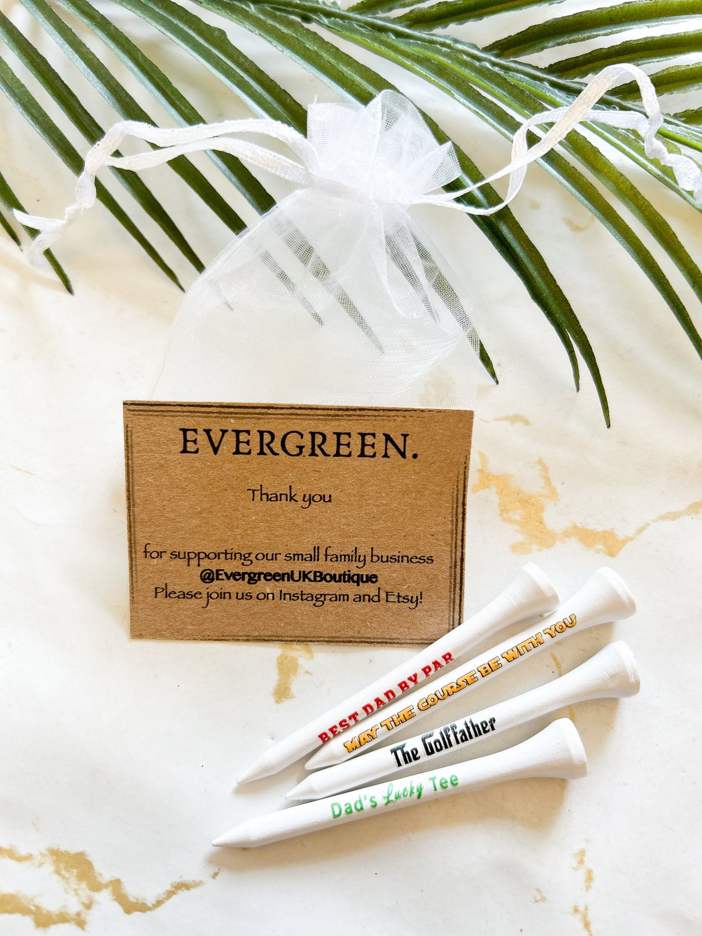 Dad Wooden Golf Tee's Set Of 4 - Dad / Daddy / Father's Day / Birthday / Golfer / Golfing