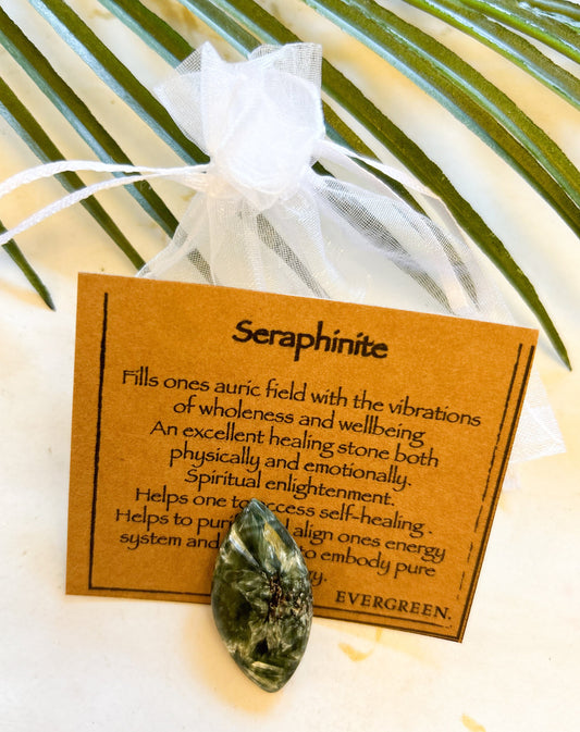 Seraphinite Crystal Cabochon - Wholeness, Wellbeing & Spiritual Enlightenment