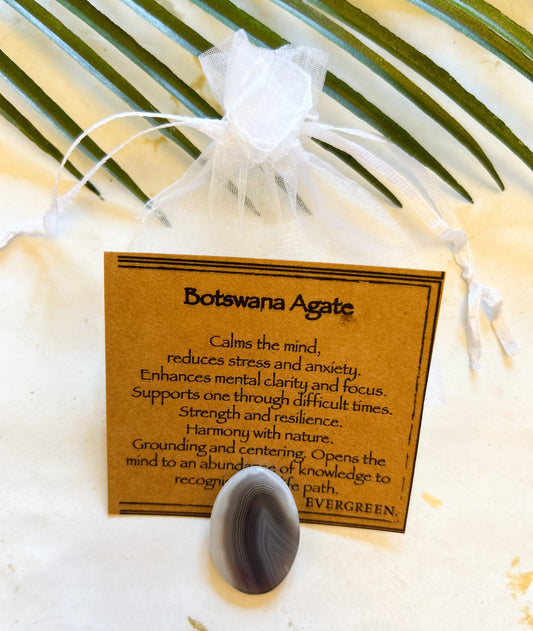 Botswana Agate Crystal Cabochon - Calming, Clarity & Focus