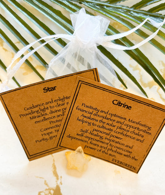 Citrine Crystal Star - Positivity, Optimism & Abundance
