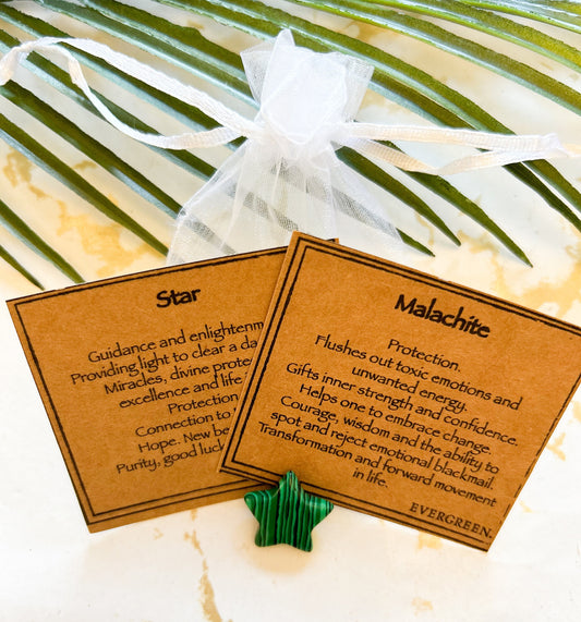 Malachite Crystal Star - Protection, Inner-Strength & Confidence