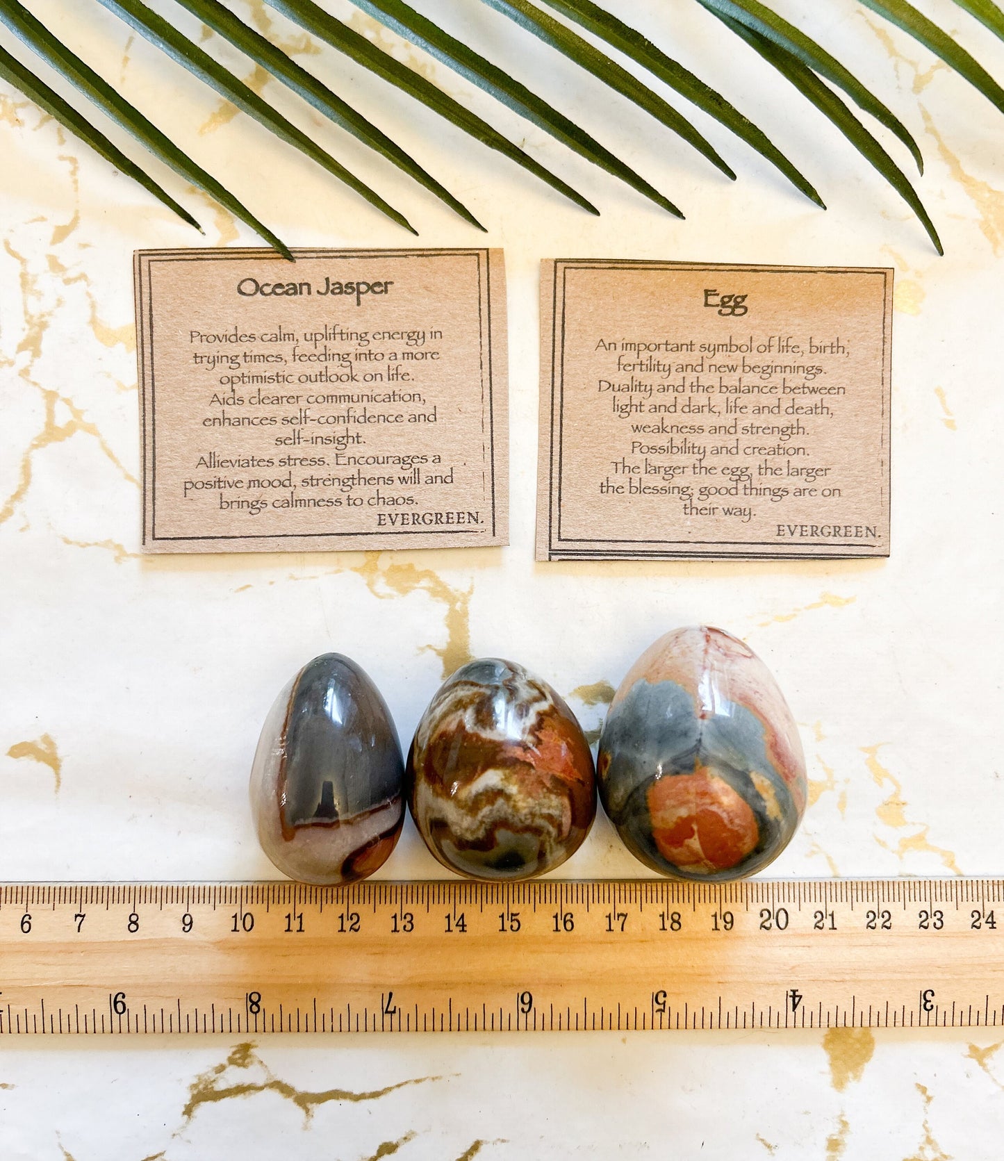 Ocean Jasper Crystal Egg - Calming, Positivity & Uplifting Energy