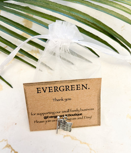 American Flag Pendant / Charm - Variety Of Chains Available!