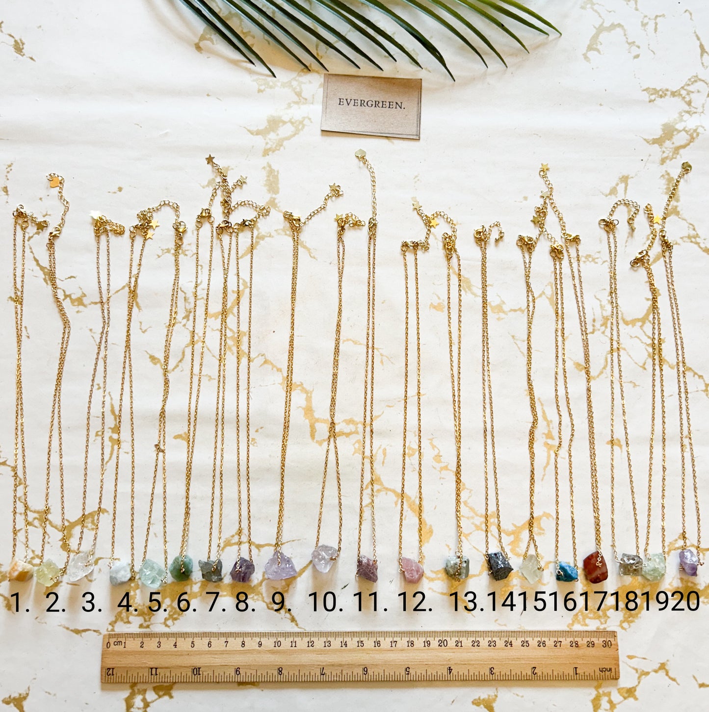 Raw / Rough Crystal Pendant & Gold Chain Necklace - Wide Variety Available!