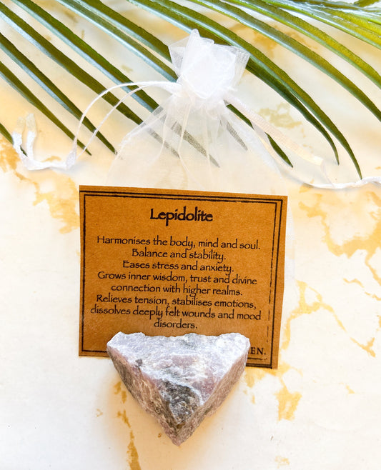 Raw / Rough Lepidolite Crystal - Harmony, Balance & Trust