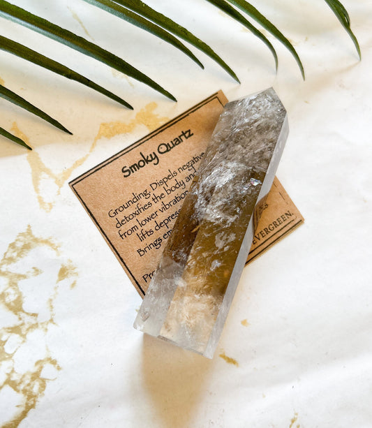 Smoky Quartz Crystal Point 90mm-100mm - Grounding, Positivity & Calmness