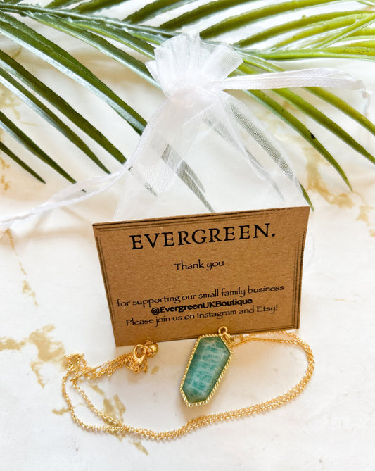 Crystal Pendant With A Gold Chain - Wide Variety Available!