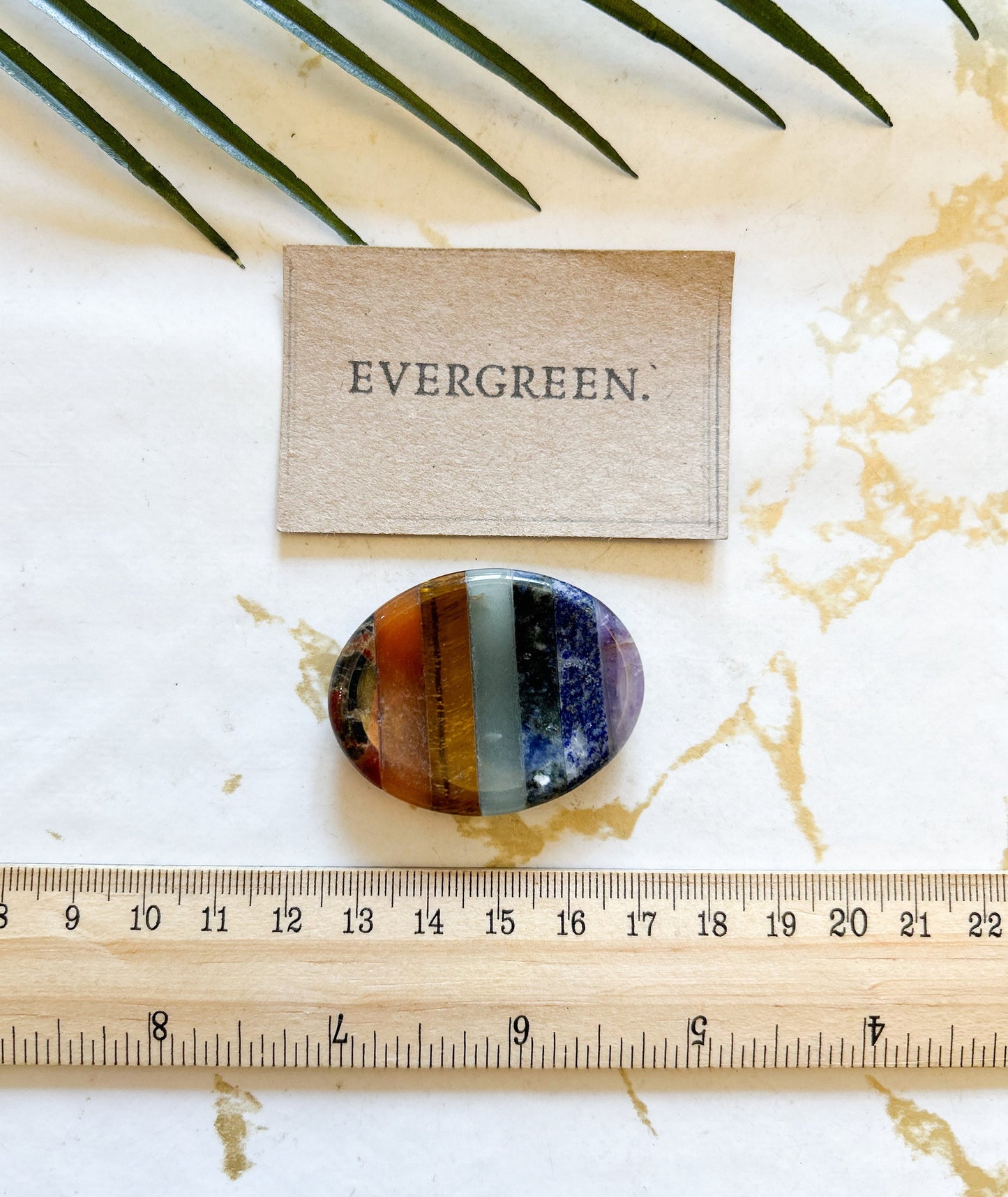 7 Chakra Crystal Thumb Stone / Worry Stone / Palm Stone - Stress & Anxiety Relief, Meditation, Healing