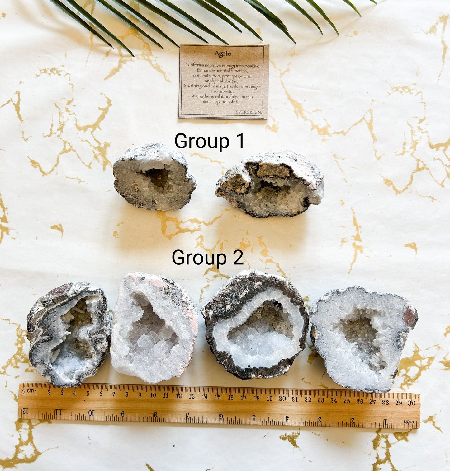 Agate Crystal Geode - Positive Energy, Concentration & Healing