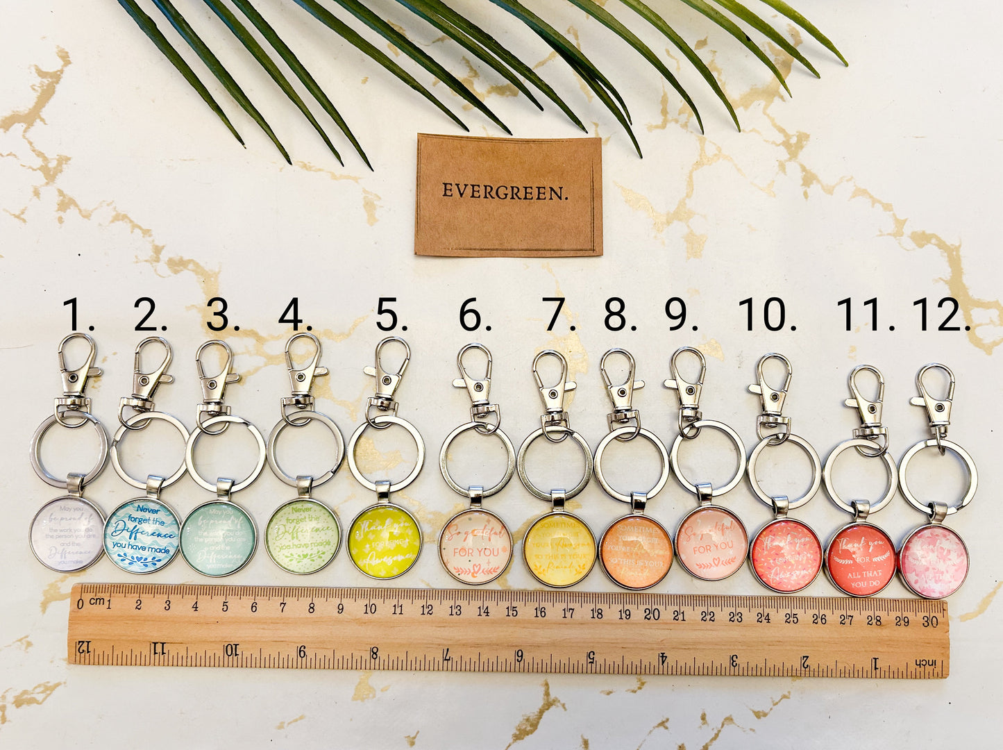 Inspirational / Thank You Keychain - Friend, Colleague, Teacher, Mother, Father, Boss, Doctor, Nurse