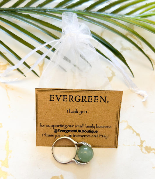 Hand Clasping Crystal Ball Ring - One Size Fits All / Wide Variety Available