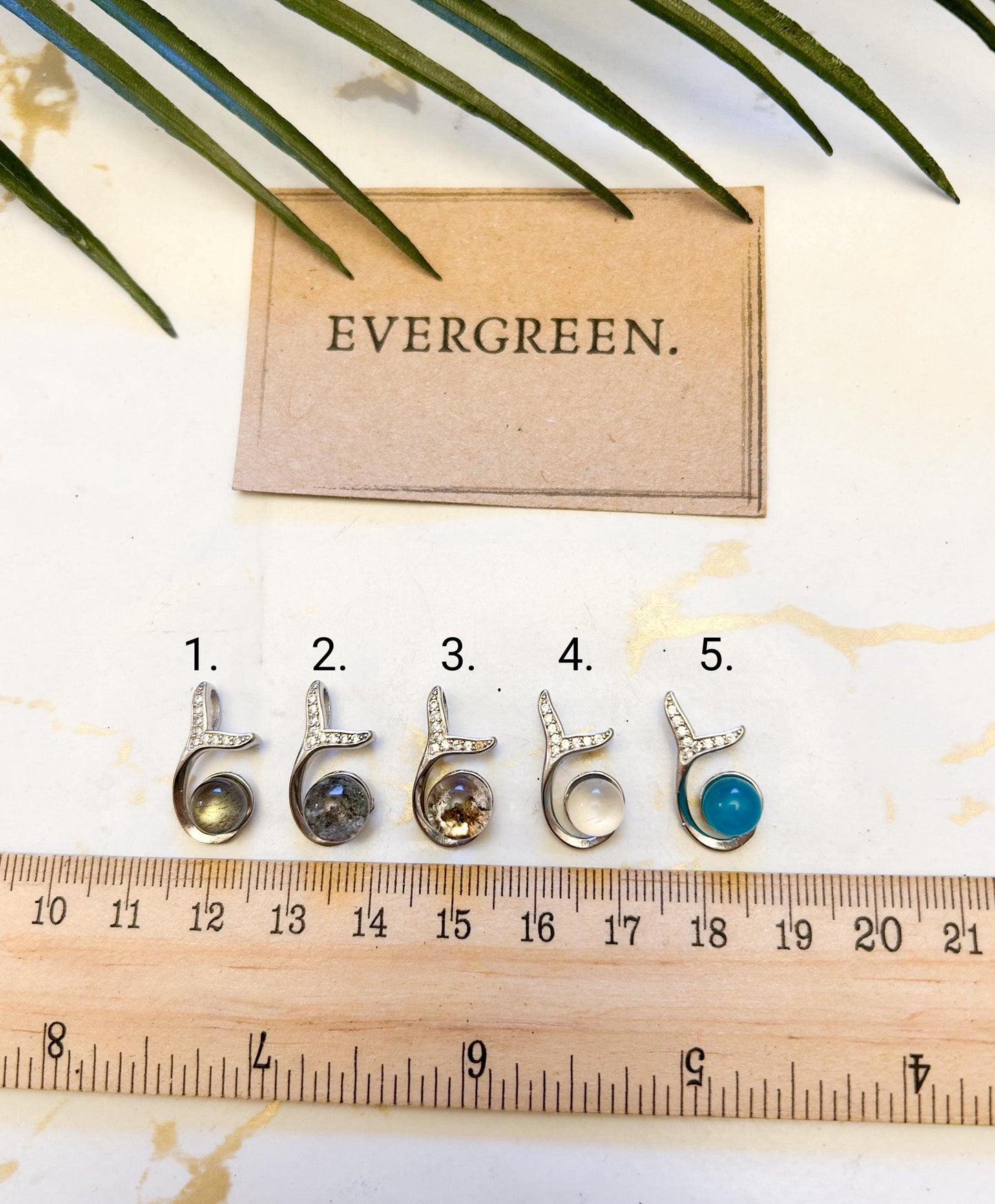 Sterling Silver Crystal Ball Pendant - Labradorite / Amazonite / Blue Moonstone / Garden Quartz