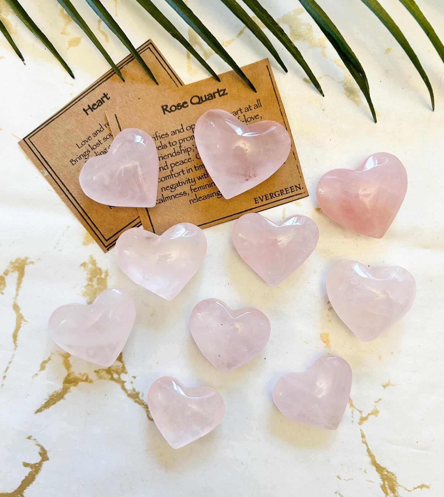 Rose Quartz Crystal Heart - Love, Healing, Friendship, Peace
