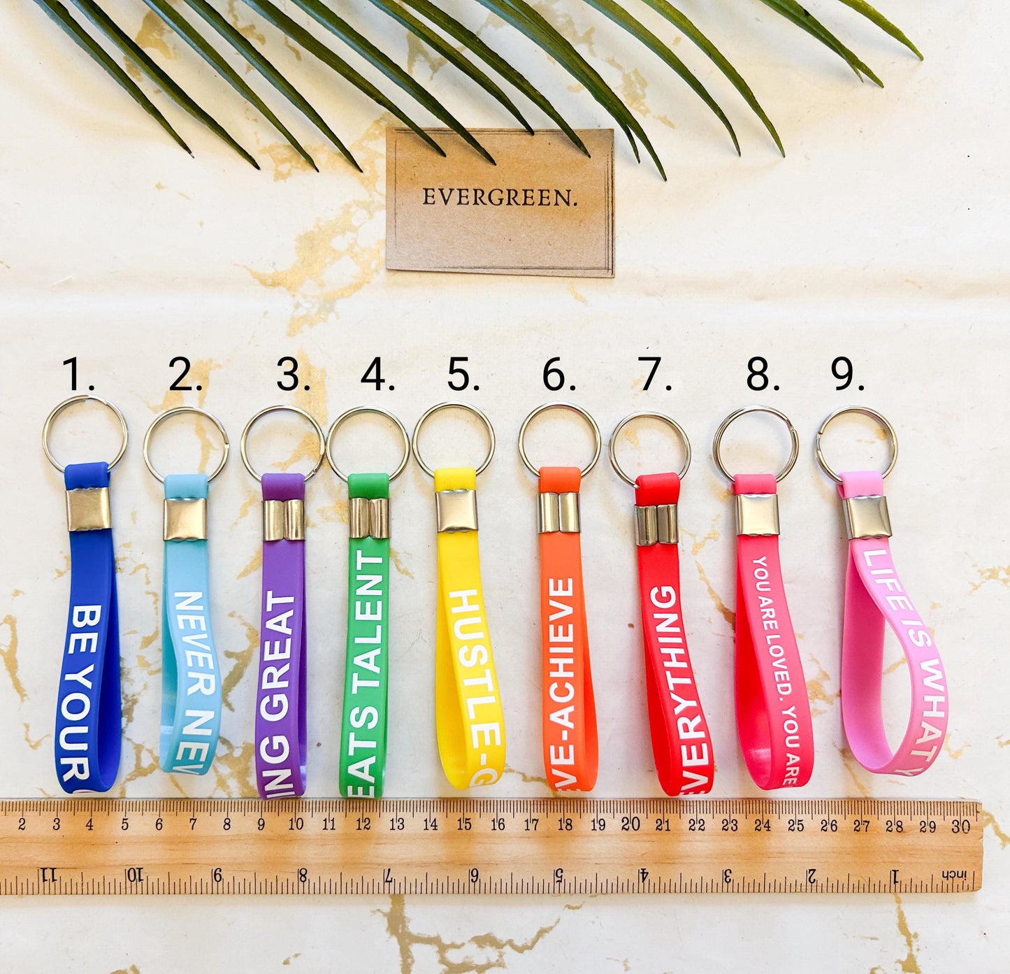 Motivational / Inspiration Message Keychain - Wide Variety Available!