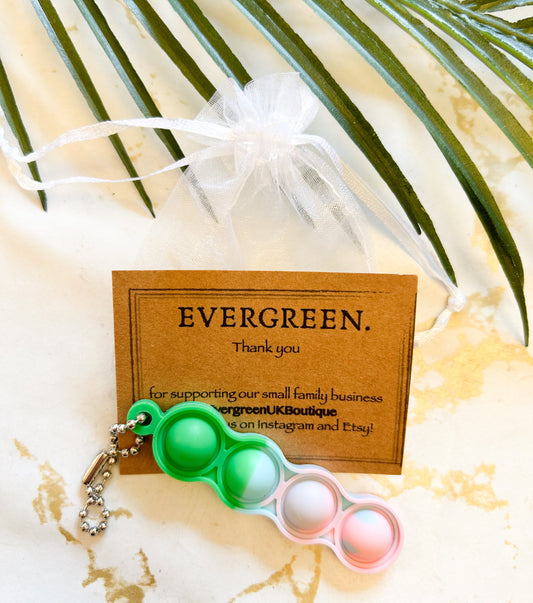 Fidget Popper Keychain / Bracelet - Stress & Anxiety Relief
