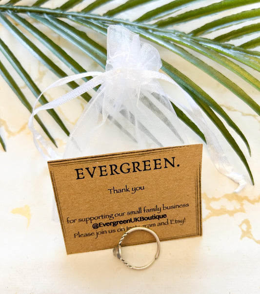 925 Sterling Silver Blue Moonstone Adjustable Crystal Ring - One Size Fits All / Wide Variety Available