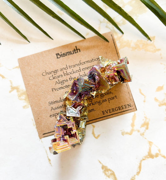 Bismuth Crystal Carvings / Freeform / Pieces - Transformation, Energy & Productivity