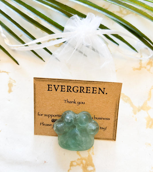 Crystal Paw Print Carving - Wide Variety Available!