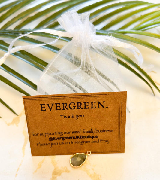 Crystal Droplet Pendant - Variety Of Chains Available!