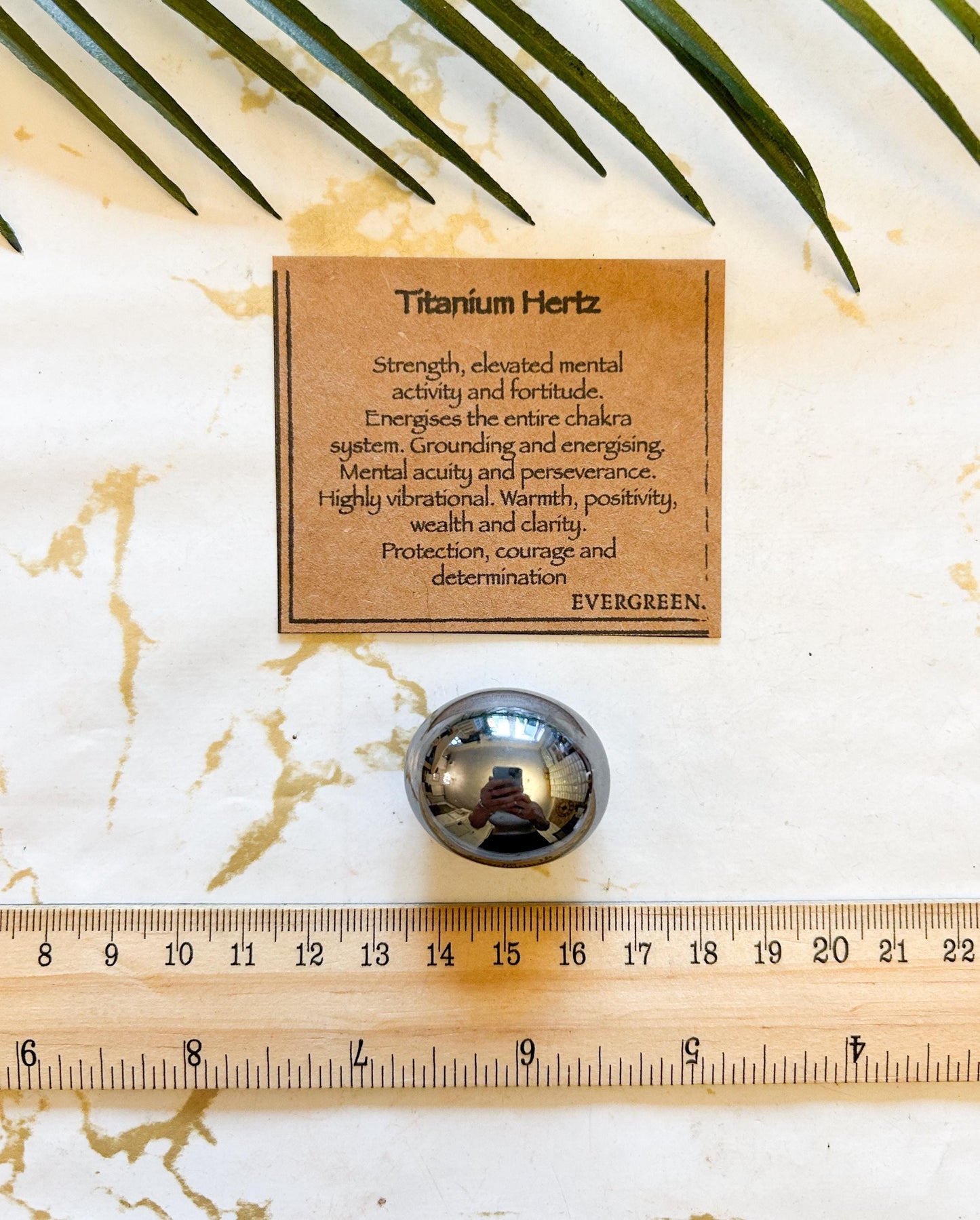 Titanium Hertz Crystal Tumbled Stone - Strength, Grounding & Positivity