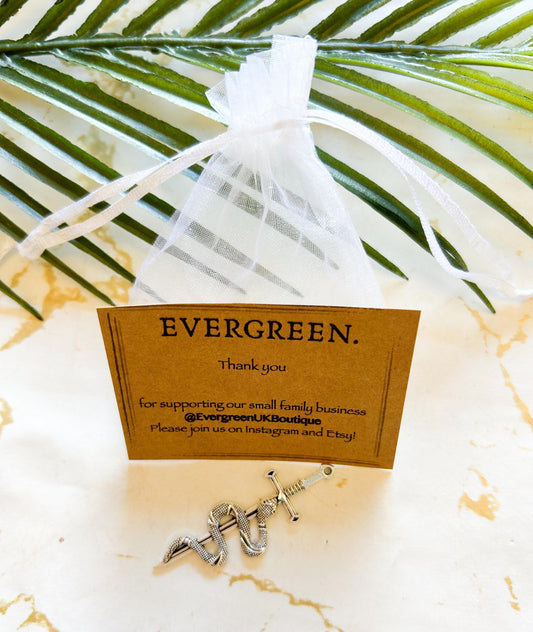 Snake & Sword Pendant / Charm - Wide Variety Available!