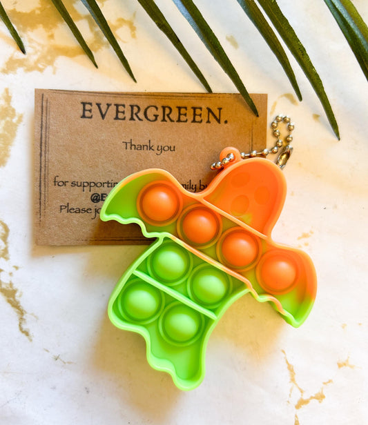 Halloween Fidget Popper Keychain - Ghost / Bat / Witch / Skull / Pumpkin/ Skull