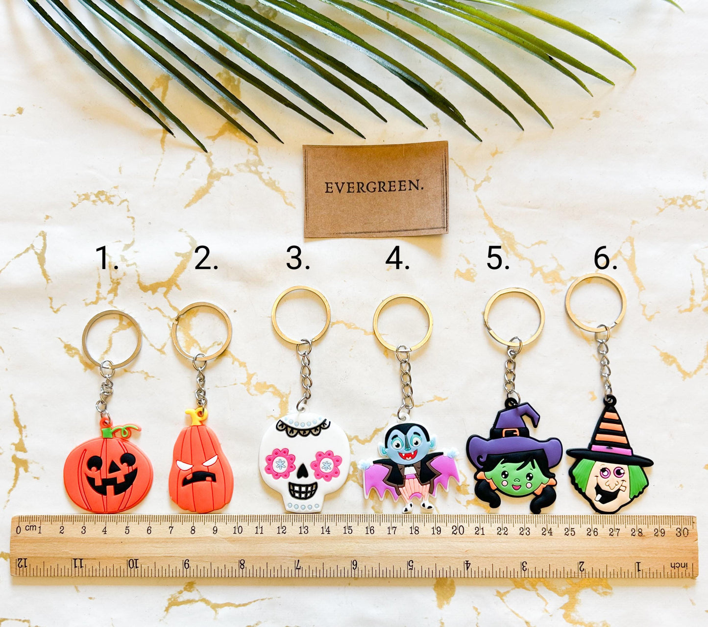 Halloween Keychain - Pumpkin / Witch / Dracula / Skull / Day Of The Dead