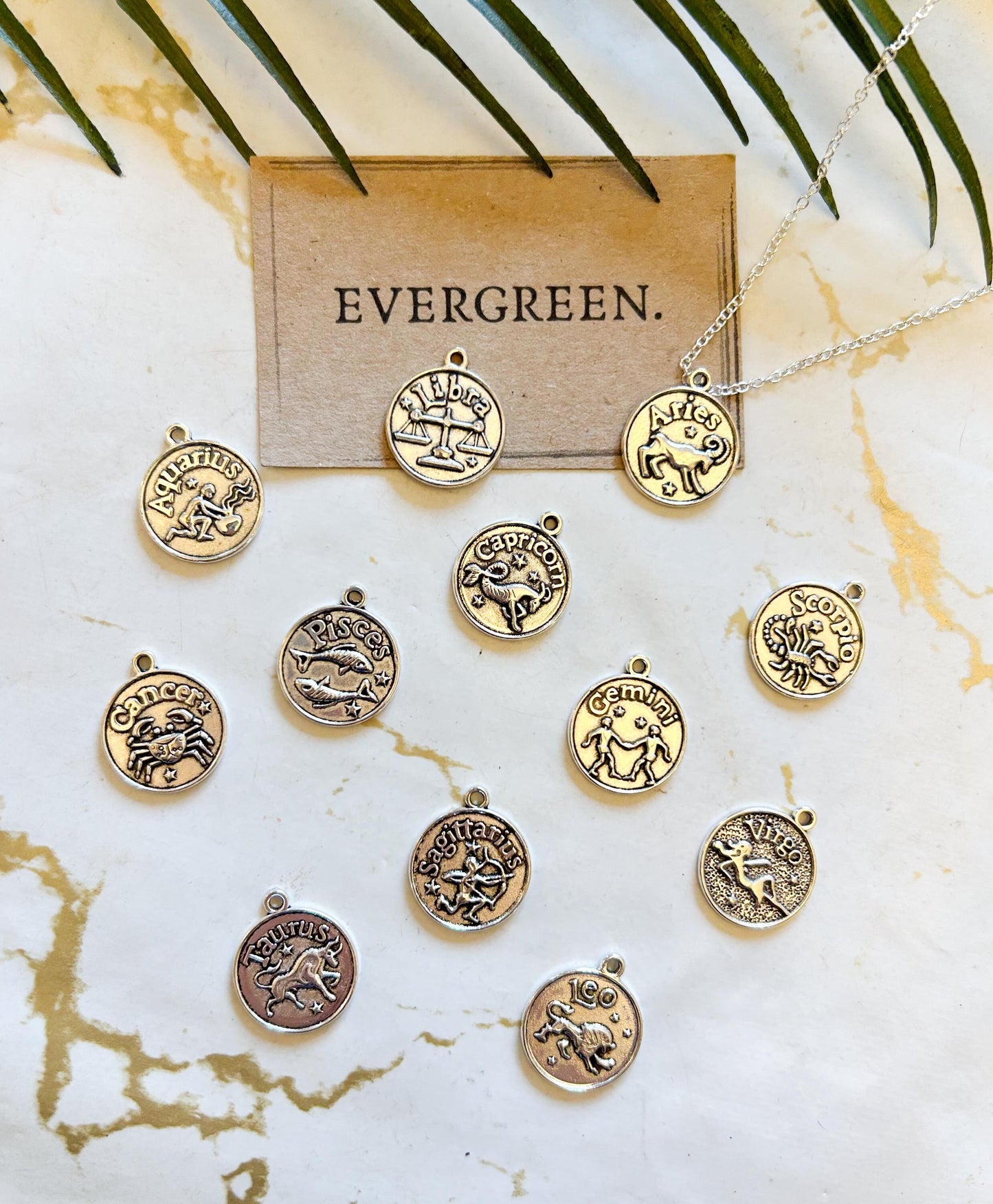 Zodiac / Star Sign Pendant - Scorpio, Libra, Pisces, Sagittarius, Gemini, Leo, Cancer, Aquarius, Virgo, Taurus, Aries