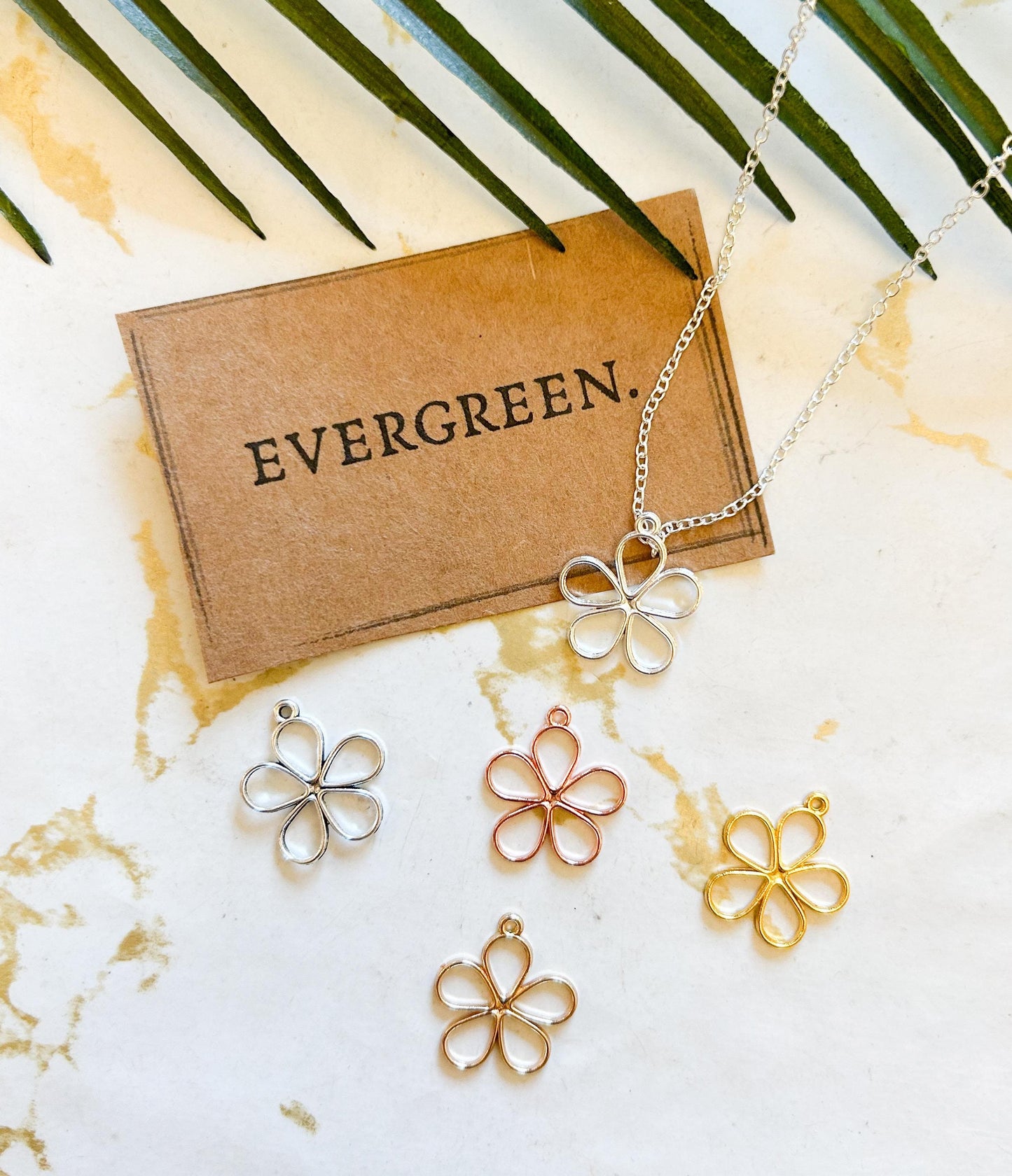 Flower / Daisy / Floral Pendant / Charm - Variety Of Chains Available!