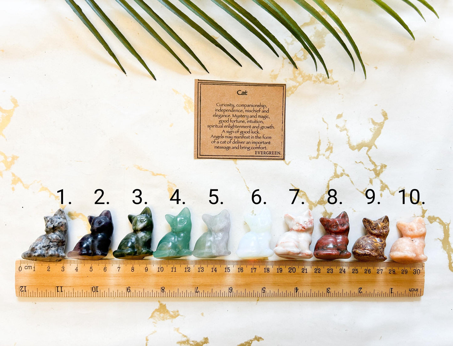 Crystal Cat Carving - Kitty / Kitten / Pussycat / Feline