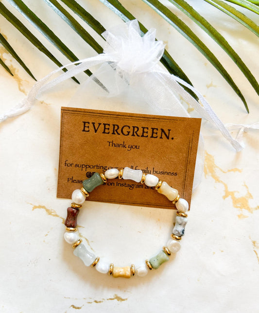 Stainless Steel Baroque Freshwater Pearl & Crystal Bracelet