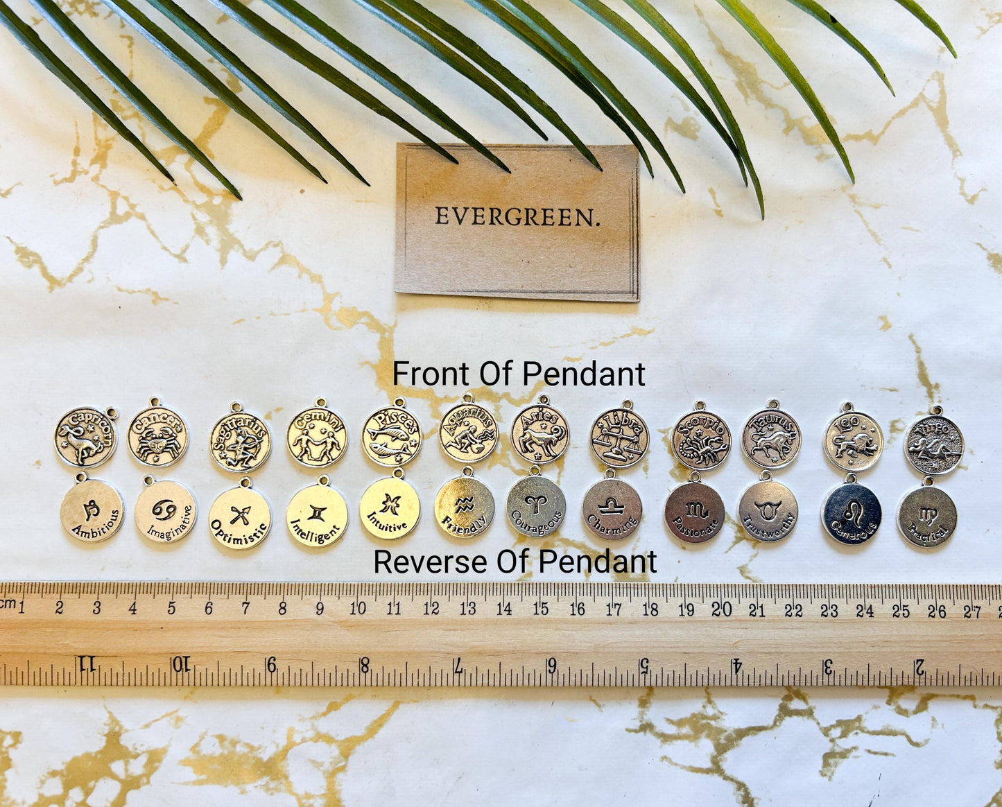 Zodiac / Star Sign Pendant - Scorpio, Libra, Pisces, Sagittarius, Gemini, Leo, Cancer, Aquarius, Virgo, Taurus, Aries