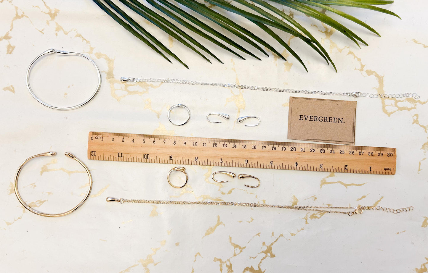 Droplet Twist Adjustable Gold Plated Necklace / Bracelet / Earrings / Ring