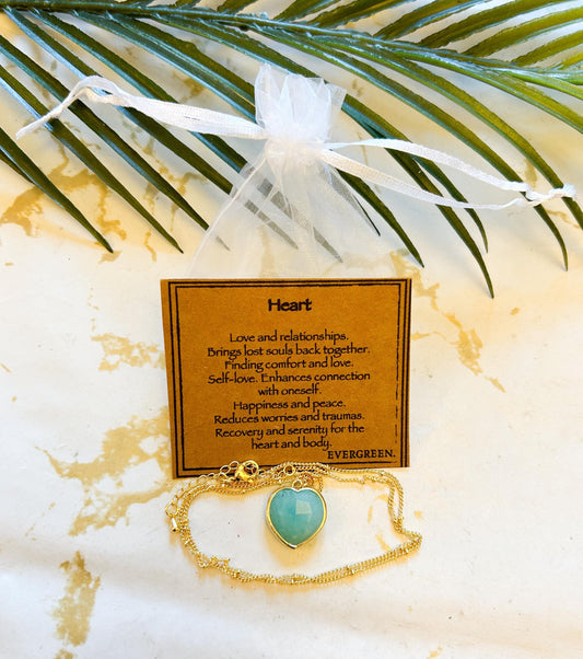 Crystal Heart Pendant Necklace & Gold Chain - Wide Variety Available!