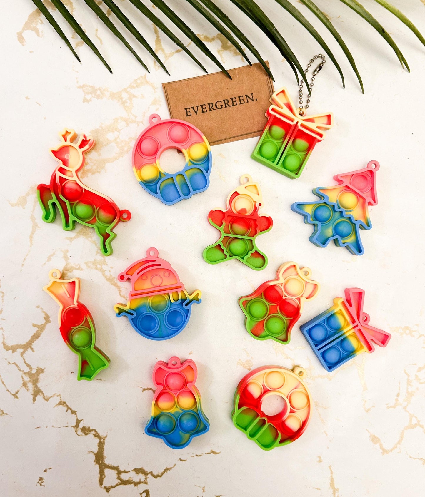 Christmas / Festive Fidget Popper Keychain - Wide Variety Available!