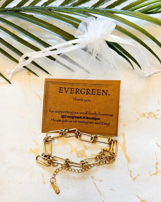 18K Gold Plated Stainless Steel Gold / Silver Chain / Knot Necklace / Bracelet