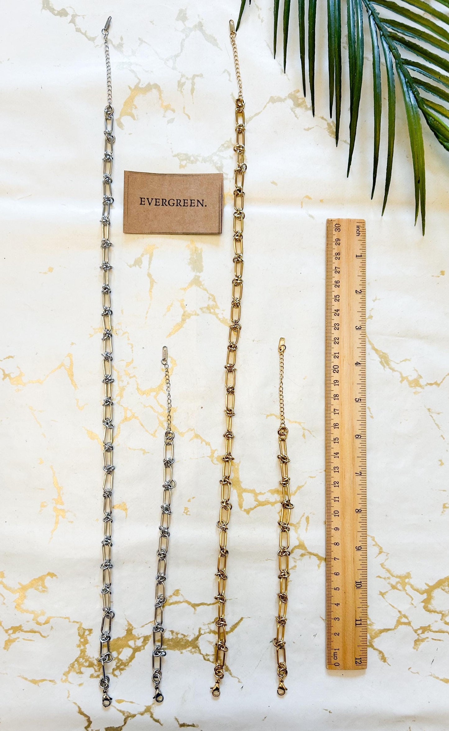 18K Gold Plated Stainless Steel Gold / Silver Chain / Knot Necklace / Bracelet