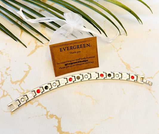 Men's Therapeutic Magnetic Energy Healing Bracelet - Rose / Gold / Silver / Black