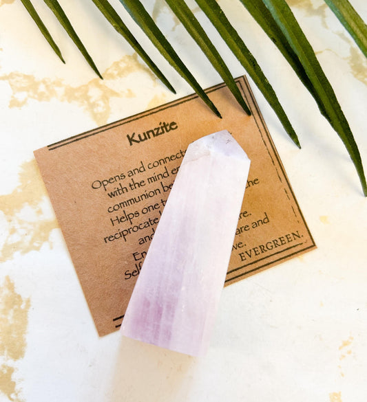 Kunzite / Blue Lace Agate Crystal Tower / Point - Calming, Connection & Love