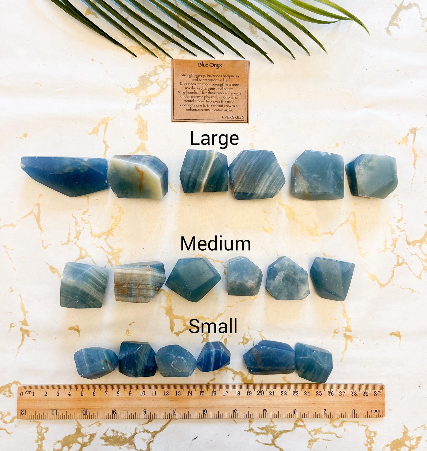 Blue Onyx Crystal Free Form - Strength, Happiness & Contentment