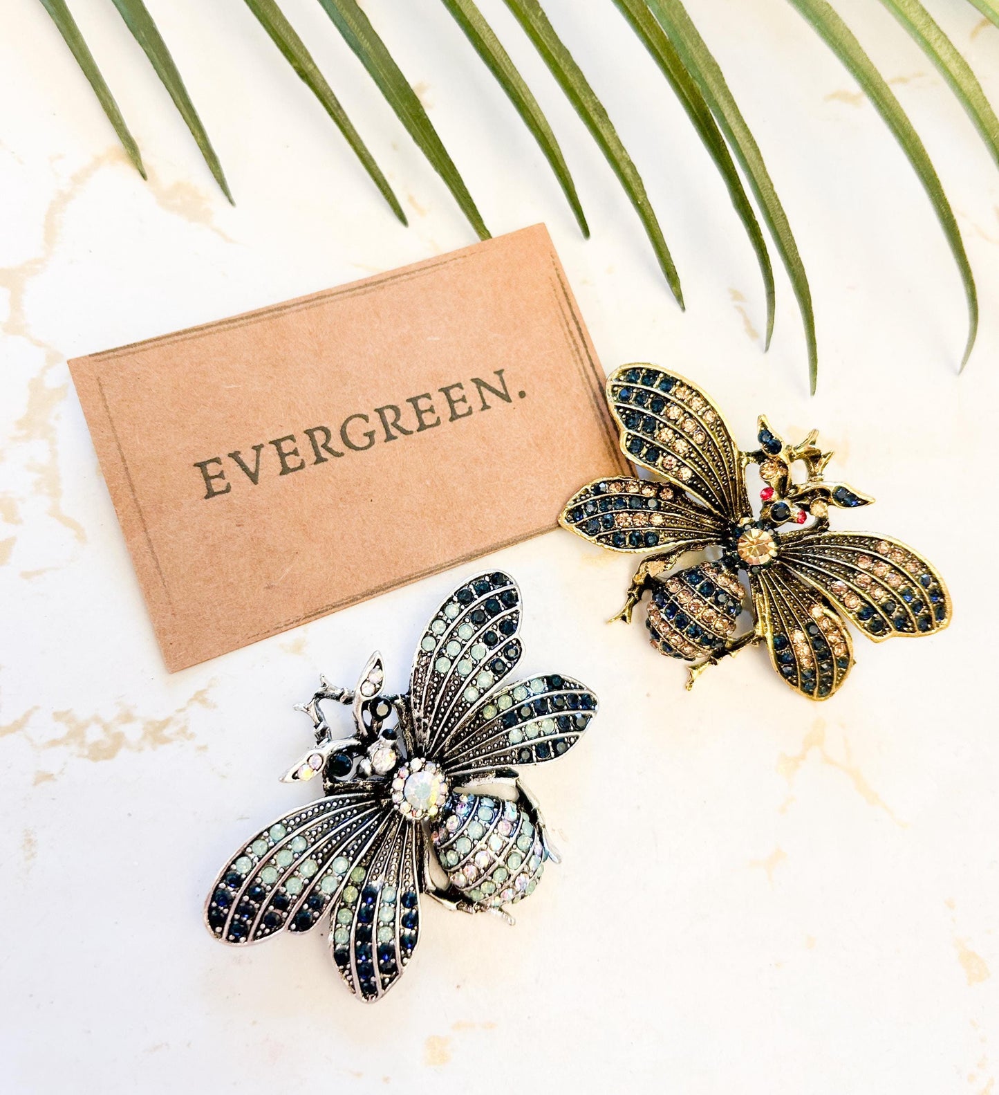 Silver / Gold Retro Bee Brooch