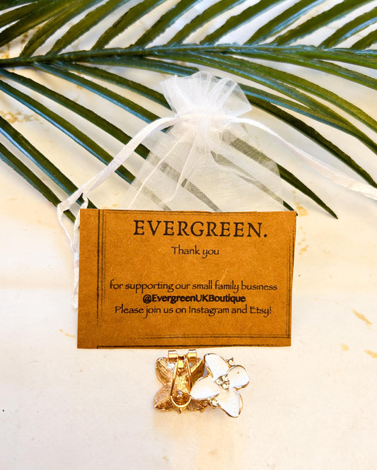 Pink / White / Blue / Black Floral Stud Earrings