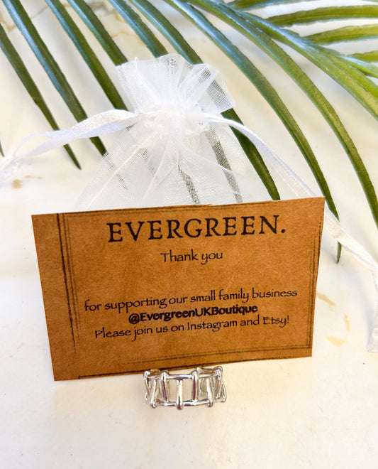 Gold / Silver Natural / Irregular Foil Style Adjustable Size Ring