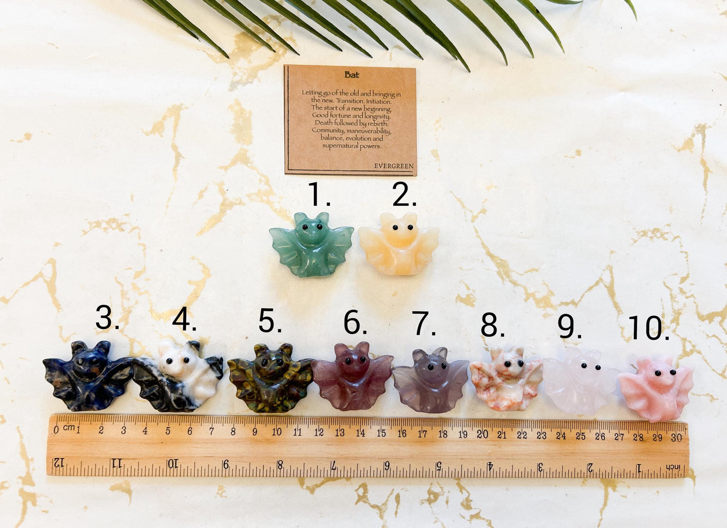 Crystal Bat Carving - Wide Variety Available!