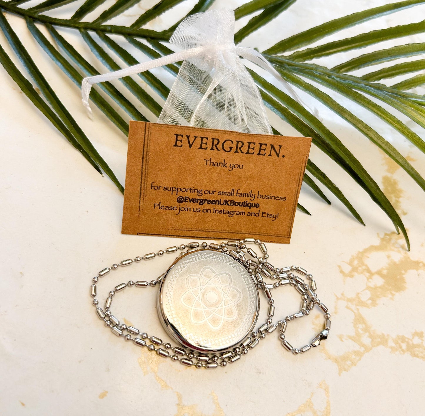 Stainless Steel EMF Protection Quantum Scalar Energy Pendant Necklace - Bronze / Silver