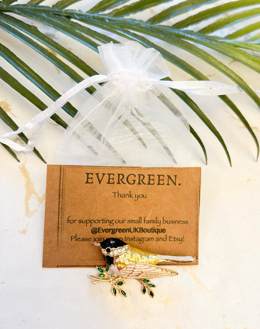 Enamel Rhinestone Bird Brooch - Wide Variety Available!