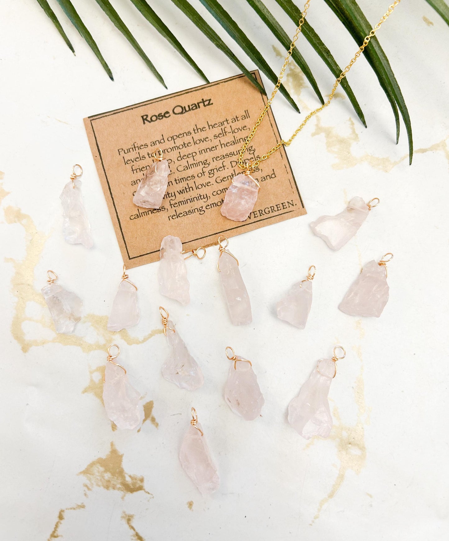 Raw / Rough Rose Quartz Crystal Pendant - Variety Of Chains Available!