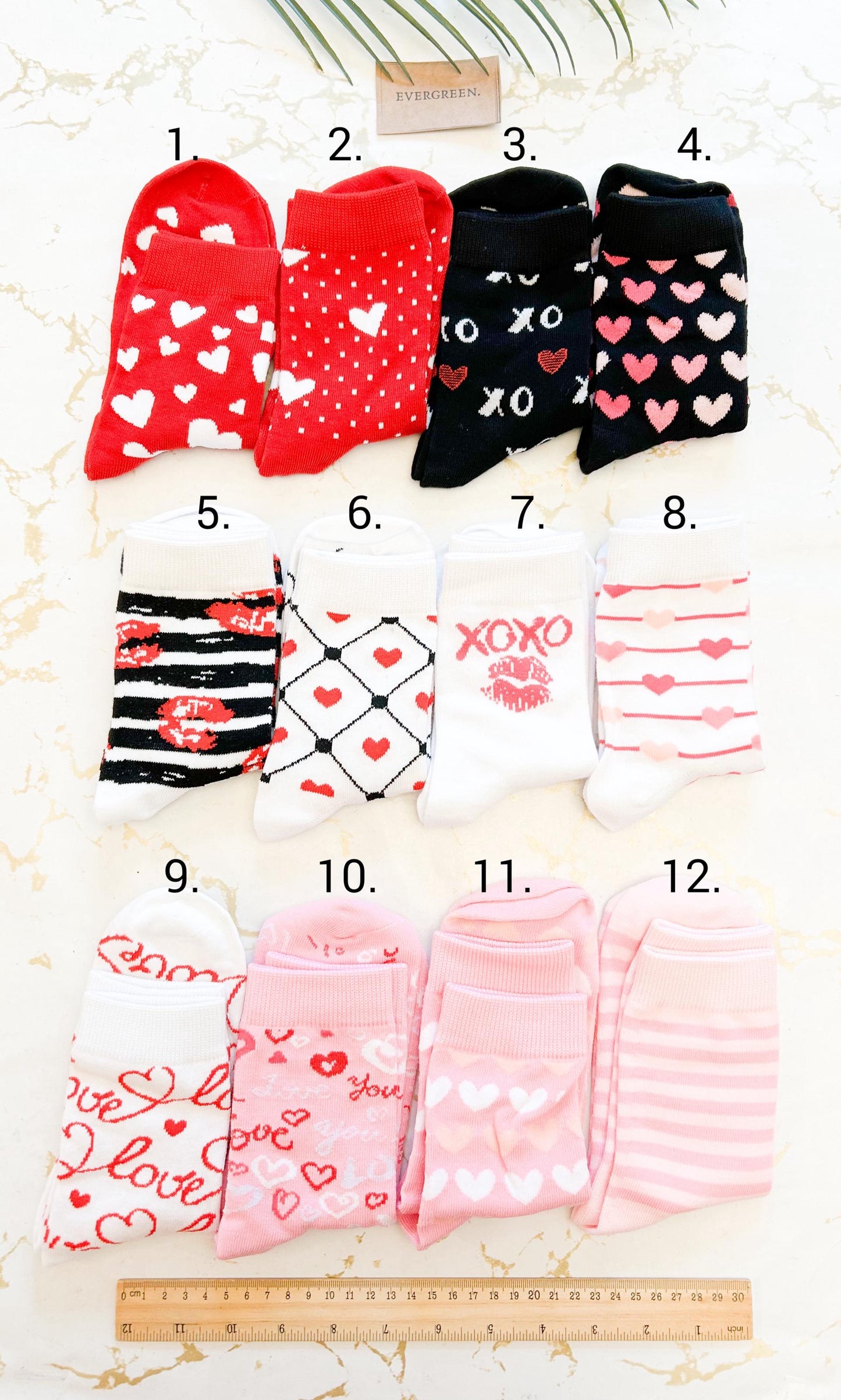 Ladies Love, Hugs, Kisses Socks - Anniversary / Birthday / Mother's Day / Valentine's Day