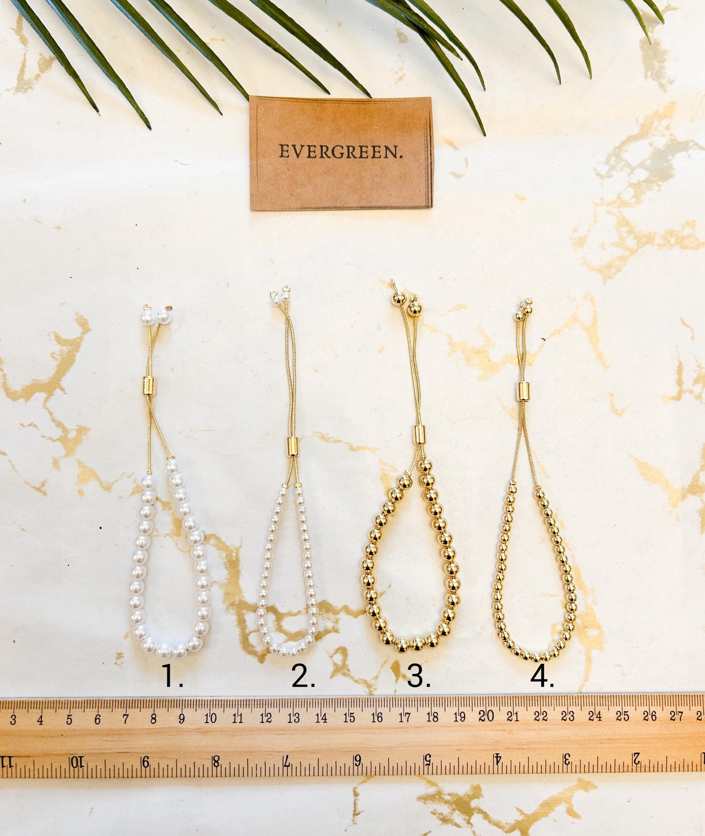 18 Karat Gold Plated Non-Tarnish Copper & Shell Pearl Beaded Bracelets