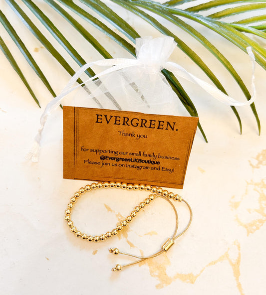 18 Karat Gold Plated Non-Tarnish Copper & Shell Pearl Beaded Bracelets